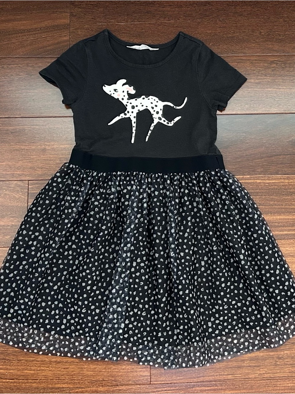 H&M Black and White Dalmatian Tulle Skirt Dress